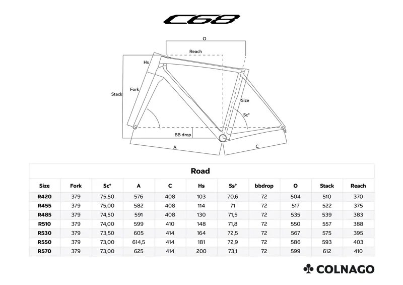 Colnago C68R Disc Carbon Road Bike Shimano D/A Di2 12 Spd HRBK-12